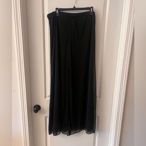 MSK Womens Mid Rise Wide Leg BLACK Palazzo Pant - Size XL